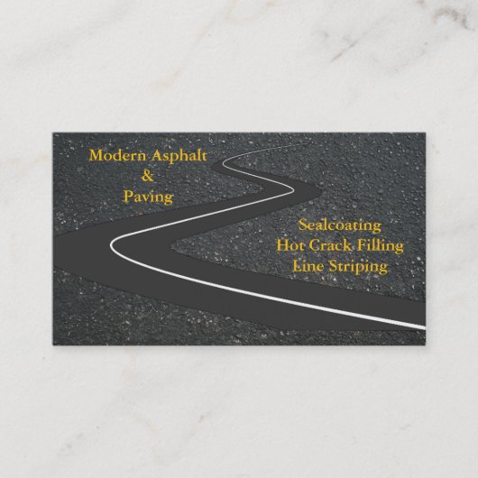 Asphalt & Paving / Driveway Construction Services 名刺 (正面)