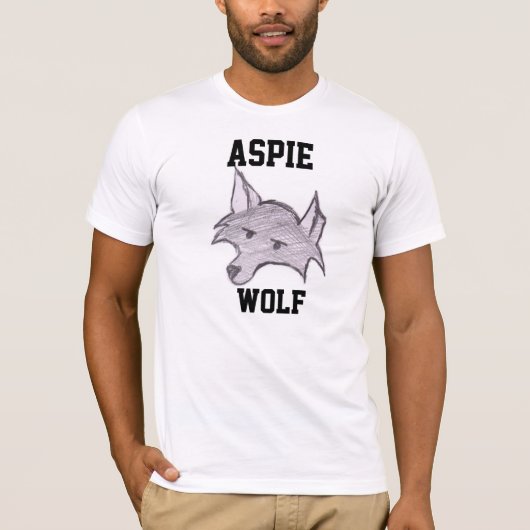 Aspieのオオカミの"Wolfie"のTシャツ Tシャツ (正面)