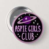 Aspieの女の子クラブ(宇宙のロゴ)ボタン 缶バッジ (正面&裏面)