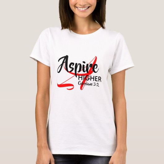ASPIRE HIGHER インスパイア MONOGRAM CHRISTIAN WHITE Tシャツ (正面)