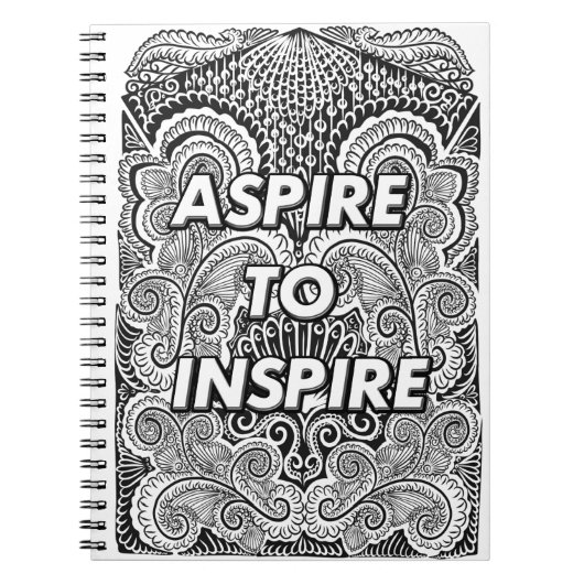 ASPIRE TO -インスパイア文前向き引用文 ノートブック (正面)