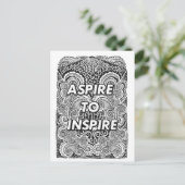 ASPIRE TO -インスパイア文前向き引用文 ポストカード (スタンド正面)