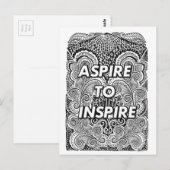 ASPIRE TO -インスパイア文前向き引用文 ポストカード (正面/裏面)