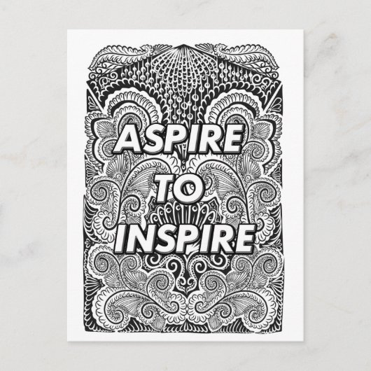 ASPIRE TO -インスパイア文前向き引用文 ポストカード (正面)