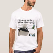 Aspire to Higherゴール猫勇気付けられる Tシャツ (正面)