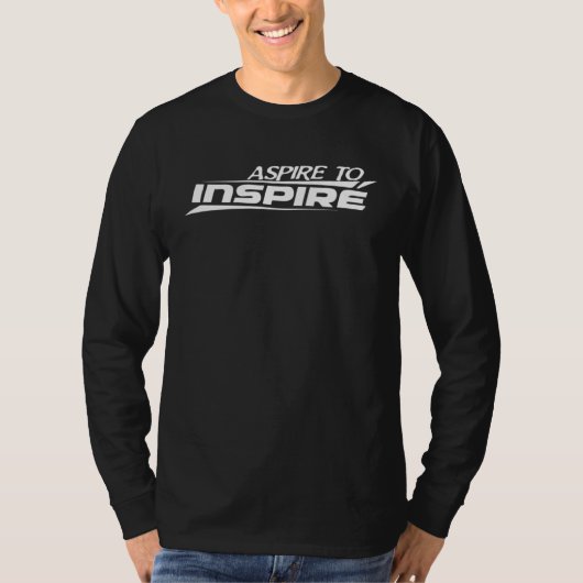 ASPIRE TO INSPIRE Gym Workout Fitness Motivation E Tシャツ (正面)