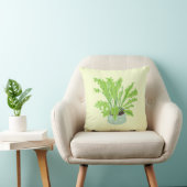 Asplenium Bird's nest fern – 黄色のスケッチ。 クッション (椅子)