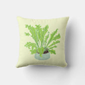 Asplenium Bird's nest fern – 黄色のスケッチ。 クッション (裏面)