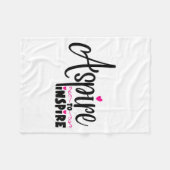 Asre To Insre Sitive Motivational Gift Tee  フリースブランケット (正面(横))