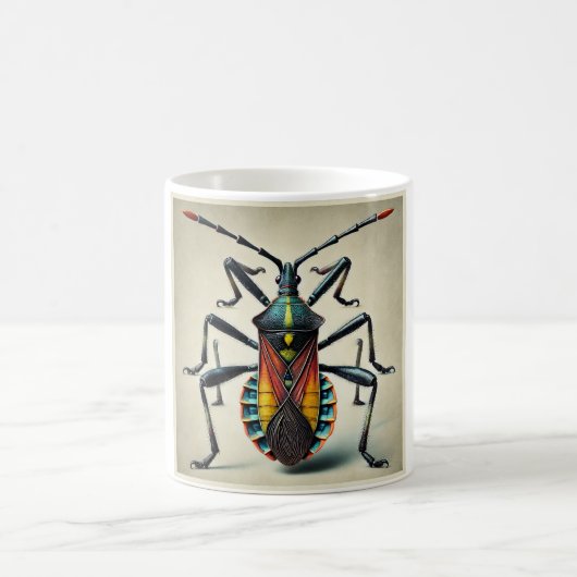Assassin Bug 080824IREF201 - Watercolor コーヒーマグカップ (中央)