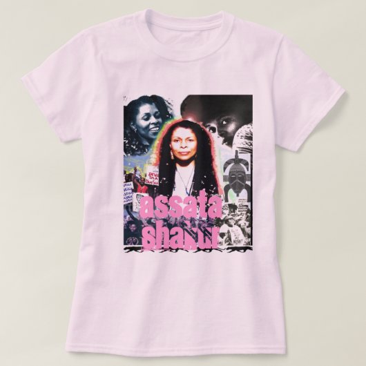 Assata Shakur ""戦う彼女 Tシャツ (デザイン正面)