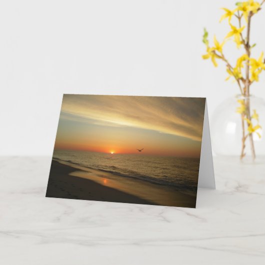 Assateagueの夜明け カード (黄色い花)