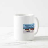 Assateagueの島(ビーチのロゴの子馬) コーヒーマグカップ (正面右)