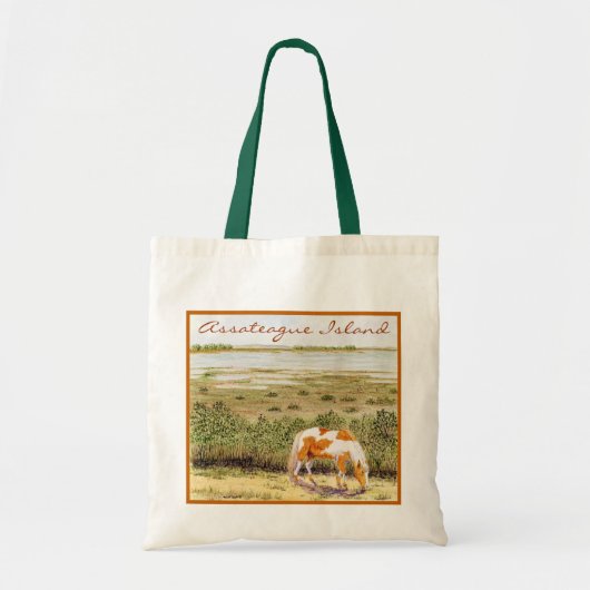 Assateague Isalndの野生の馬 トートバッグ (正面)