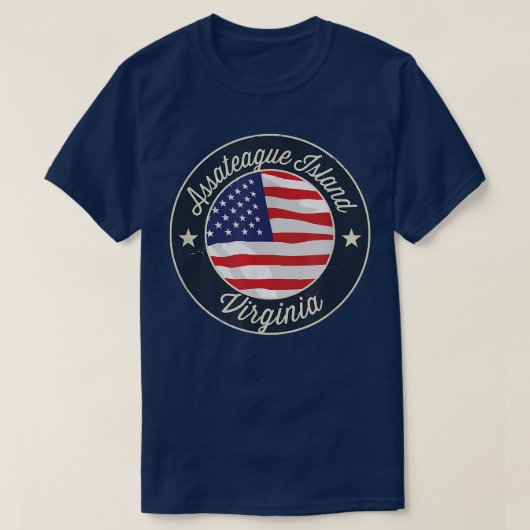 Assateague Island - Patriotic Virginia Souvenir T- Tシャツ (デザイン正面)
