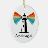 Assateague Virginia Lighthouse Rainbow セラミックオーナメント (右)