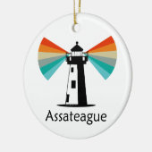 Assateague Virginia Lighthouse Rainbow セラミックオーナメント (左)