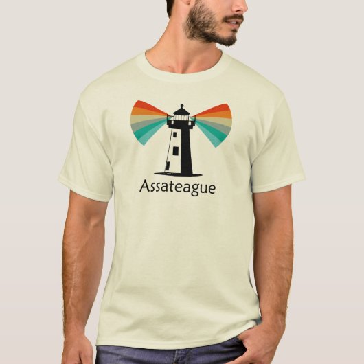 Assateague Virginia Lighthouse Rainbow Tシャツ (正面)