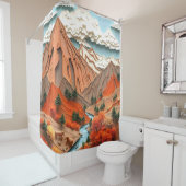 Assemblage 03：オレンジ山脈 シャワーカーテン (インサイチュ)