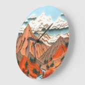 Assemblage 03：オレンジ山脈 ラージ壁時計 (傾斜)