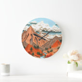 Assemblage 03：オレンジ山脈 ラージ壁時計 (ホーム)