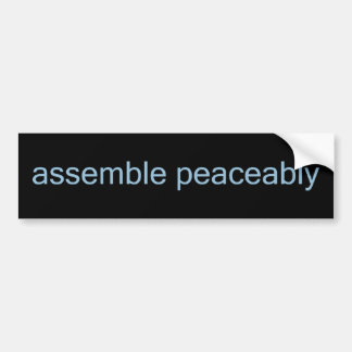 Assemble Peactively – バンパーステッカー – 黒/青