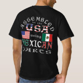 Assembled USA Using Mexican Parts Personalize Men Tシャツ (裏面)