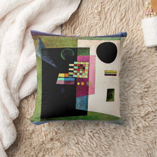 Asserting, abstract painting by Kandinsky, クッション (ブランケット)