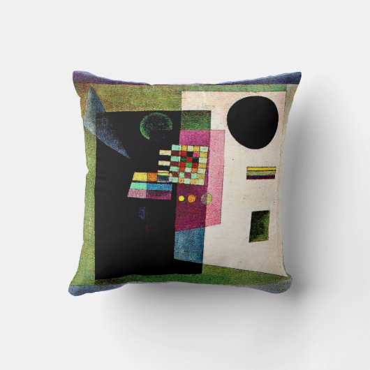 Asserting, abstract painting by Kandinsky, クッション (裏面)