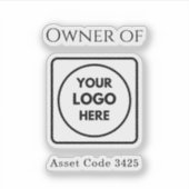 Asset ID Logo | Property of Company Label シール (正面)