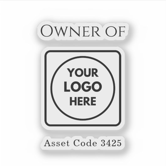Asset ID Logo | Property of Company Label シール (正面)