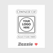 Asset ID Logo | Property of Company Label シール (シート)