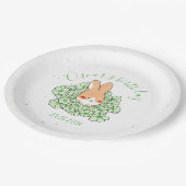 Assiette carton personnalisé anniversaire Lapin ペーパープレート (アングル)