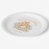 Assiette carton personnalisé anniversaire Lapin ペーパープレート (アングル)