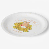 Assiette carton personnalisé anniversaire Lapin ペーパープレート (アングル)