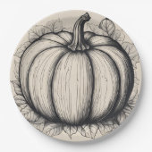 Assiette citrouille ペーパープレート (正面)