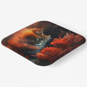 Assiette en carton chat fleur ペーパープレート (傾斜あり)