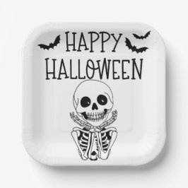 Assiette en carton Happy Halloween ペーパープレート