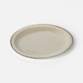 Assiette en carton ivoire dorée ペーパープレート (アングル)