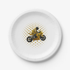 Assiette en carton moto sportive ペーパープレート