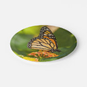 assiette en carton photo papillon sur une fleur ペーパープレート (アングル)