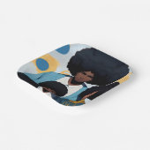 Assiette en carton Portrait Famille coupes Afro  ペーパープレート (傾斜あり)