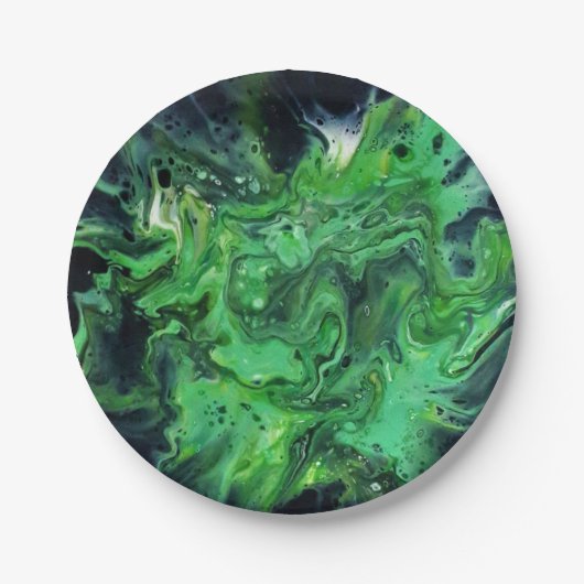 Assiette en papier. Motif abstrait. Anetka. ペーパープレート (正面)