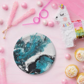 Assiette en papier. Motif abstrait. Vagues Anetka. ペーパープレート (パーティー)