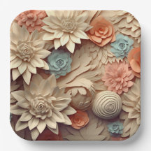 Assiettes en carton Blossoming Beauty