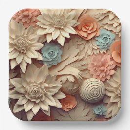 Assiettes en carton Blossoming Beauty ペーパープレート