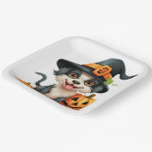 Assiettes en carton Canine Creatures of the Night ペーパープレート (傾斜あり)