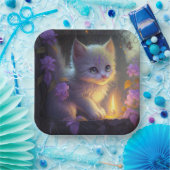 Assiettes en carton chat Fleur ペーパープレート (パーティー)