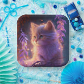 Assiettes en carton chat Fleur ペーパープレート (パーティー)