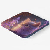 Assiettes en carton chat Fleur ペーパープレート (傾斜あり)